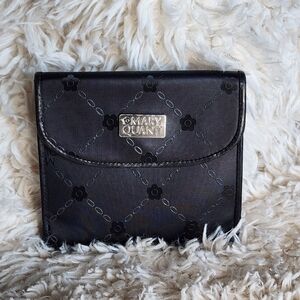 Mary Quant Black Compact Leather Wallet